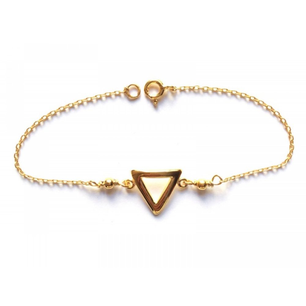 Silver bracelet with triangle motif