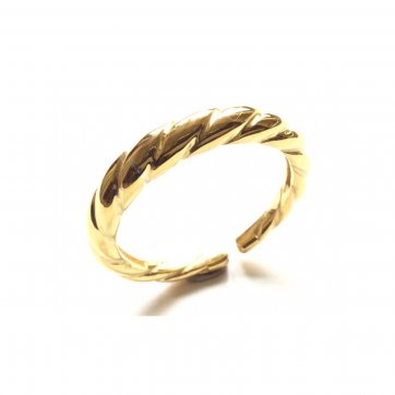 Elite Silver ring twisted beech