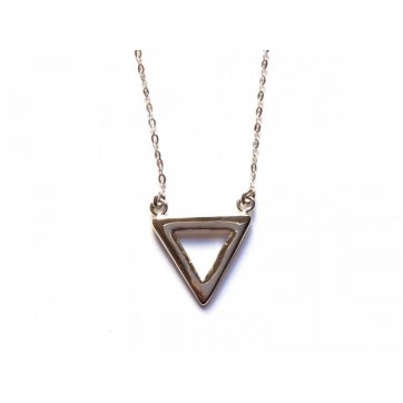 Geometry Silver necklace with triangle motif