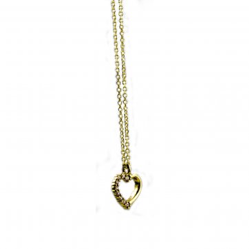 Elixir Gold necklace K9 "heart" with white cz
