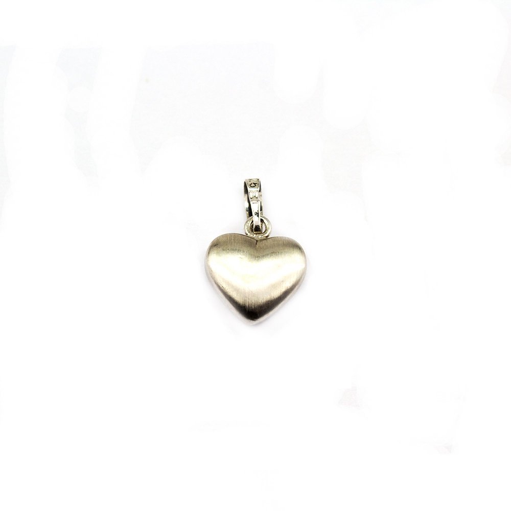 Sterling silver heart pendant double sided