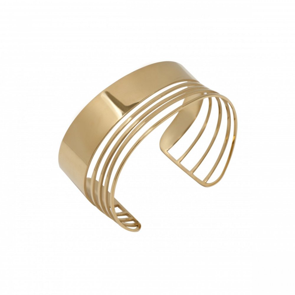 Gold-plated steel bracelet