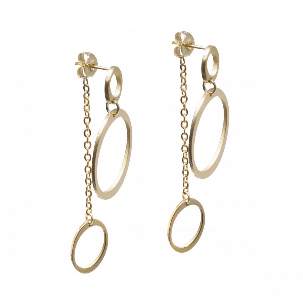 Gold-plated steel earrings