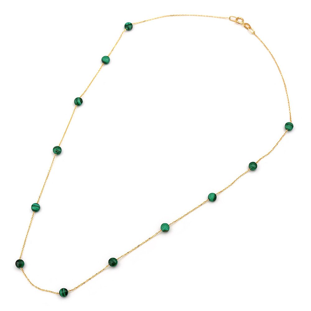 Κολιέ με μαλαχίτη 4,5mm