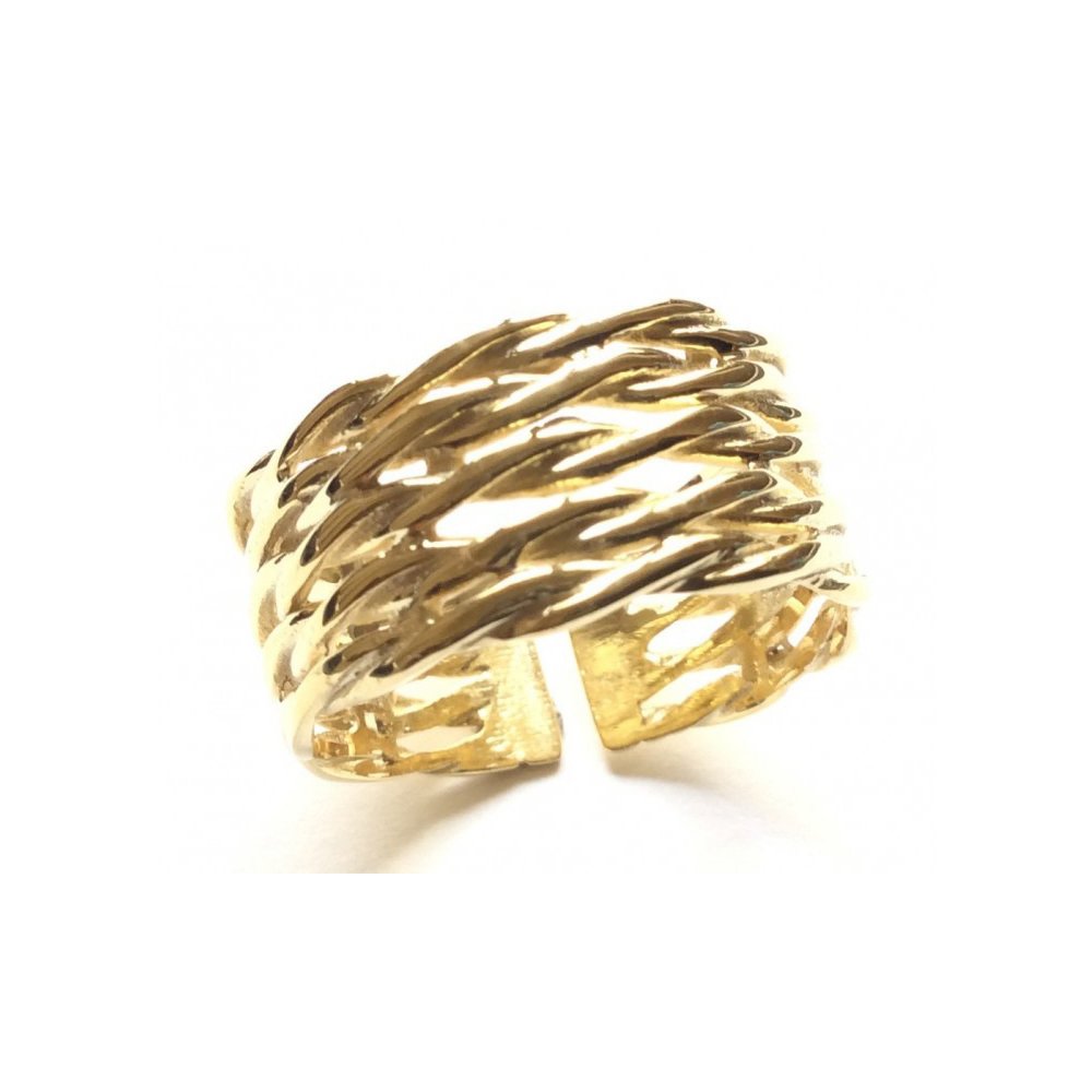 Gold-plated silver ring