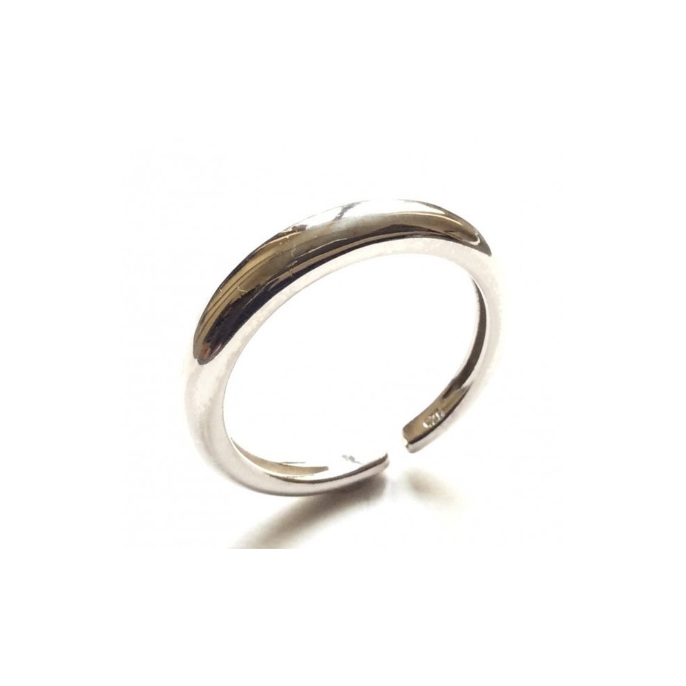 Silver mirror birch ring