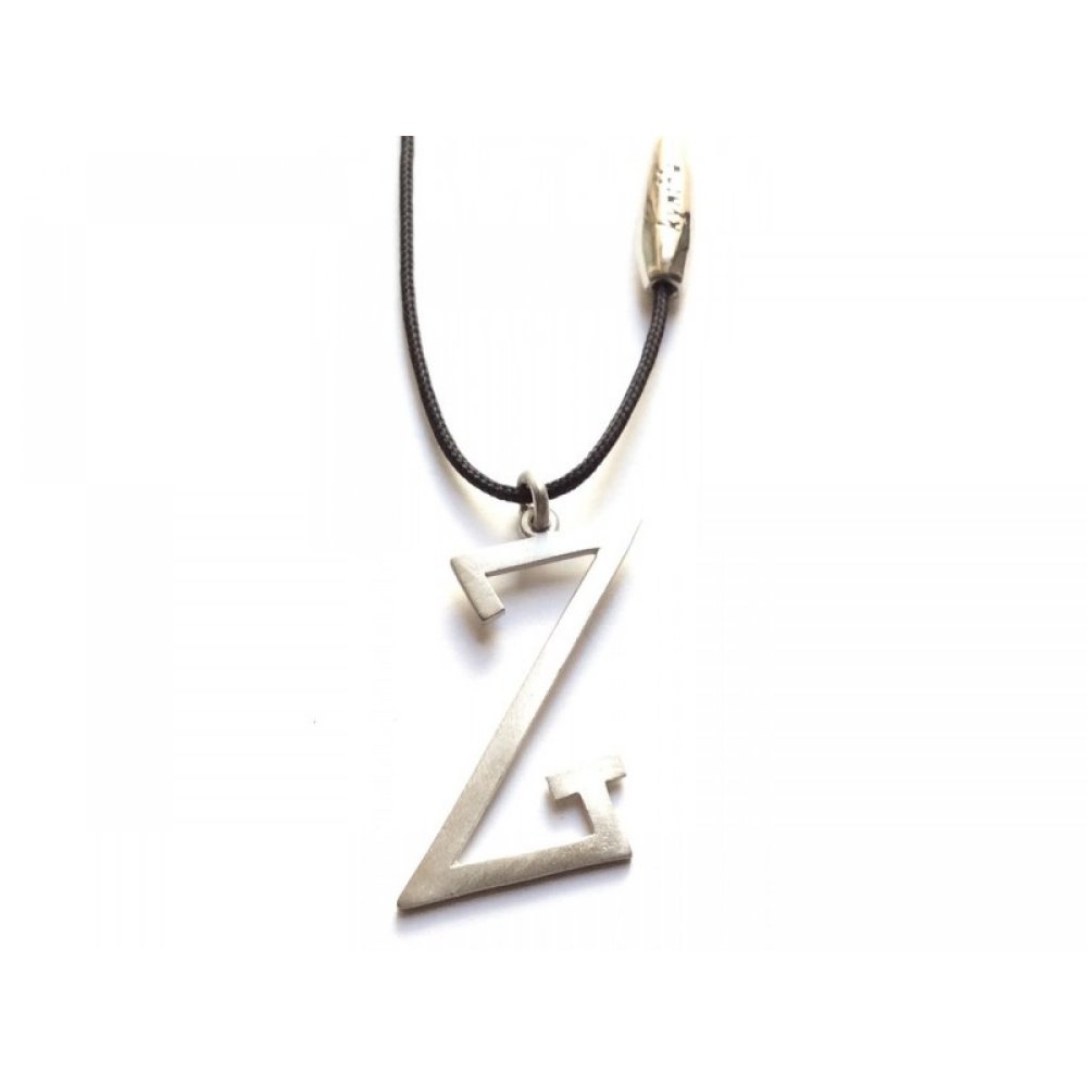  Charm necklace 2024, hourglass, with black cord and minimal clasp