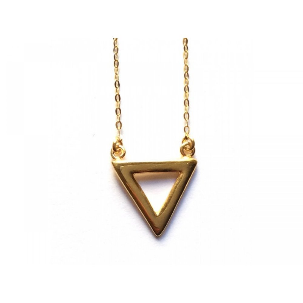 Silver necklace with triangle motif