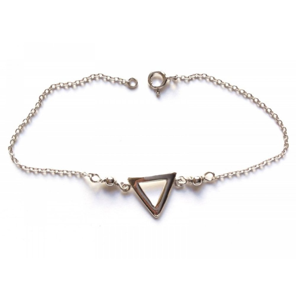 Silver bracelet with triangle motif