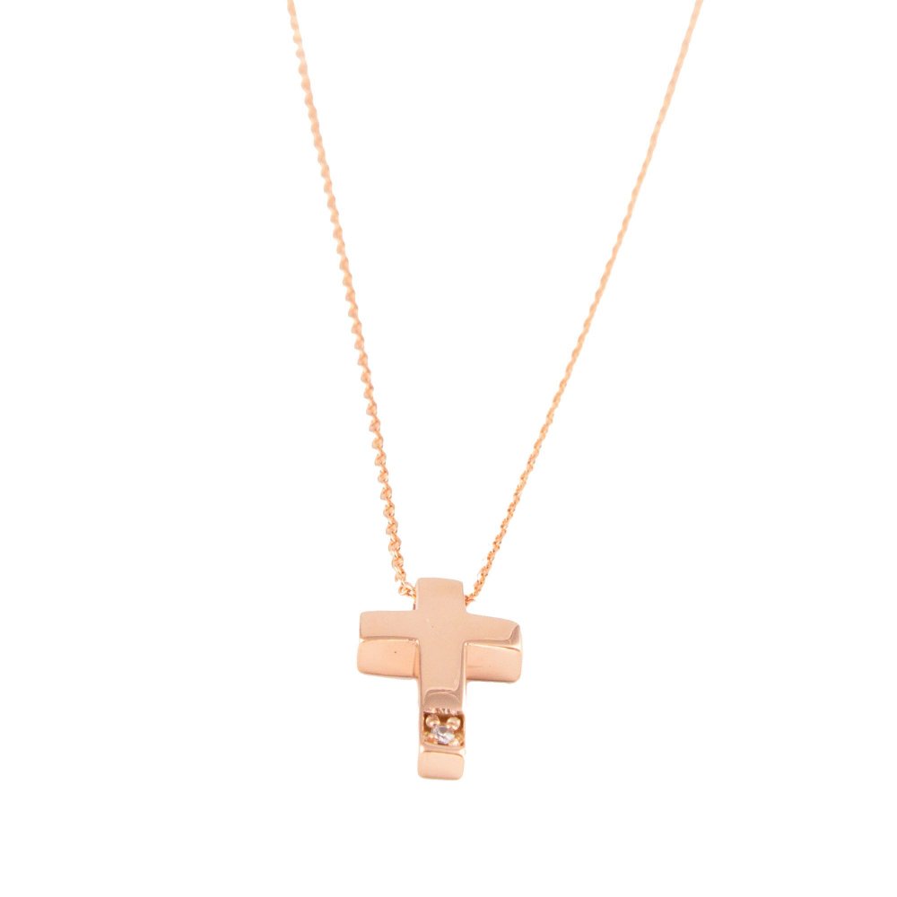 Gold cross with chain