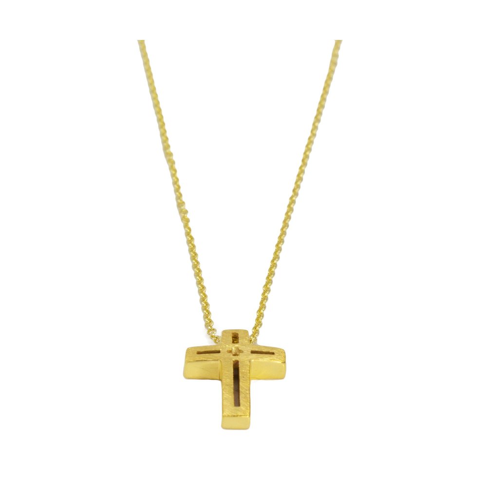 Gold cross with chain