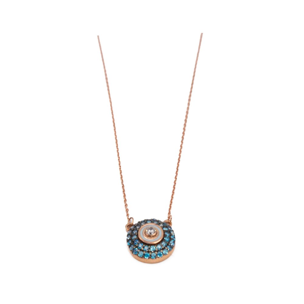 Gold Necklace Target with zircons