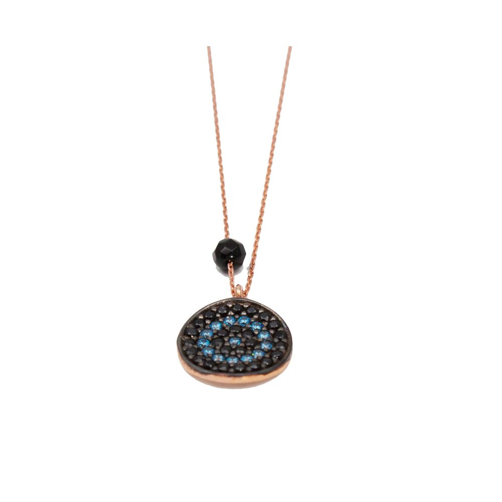 Gold Necklace Target with zircons