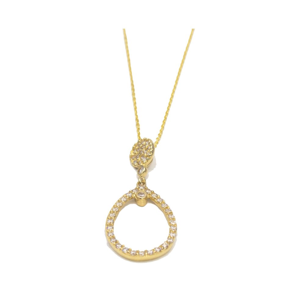 Gold Necklace with zircons