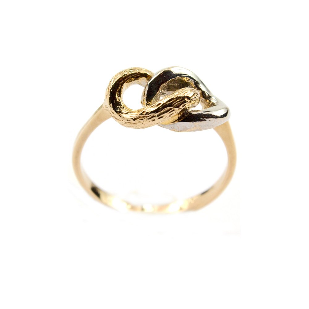 Yellow gold ring "knot"