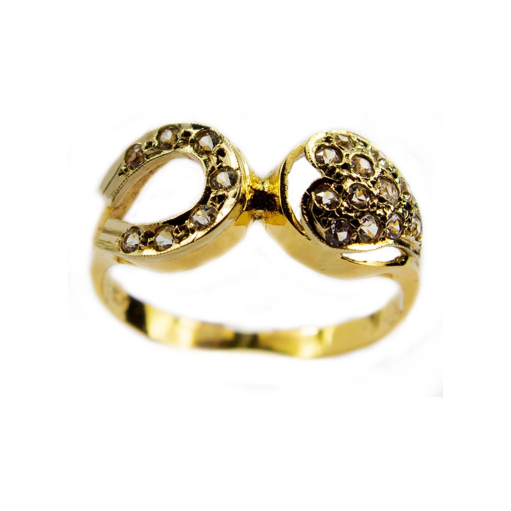 Yellow gold ring "heart"