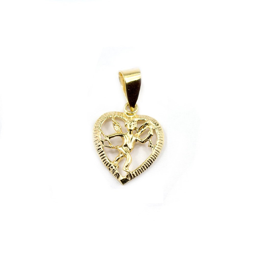 Yellow gold heart pendant