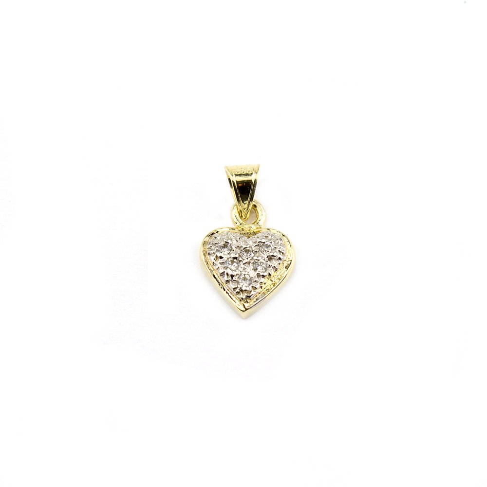 Yellow gold heart pendant