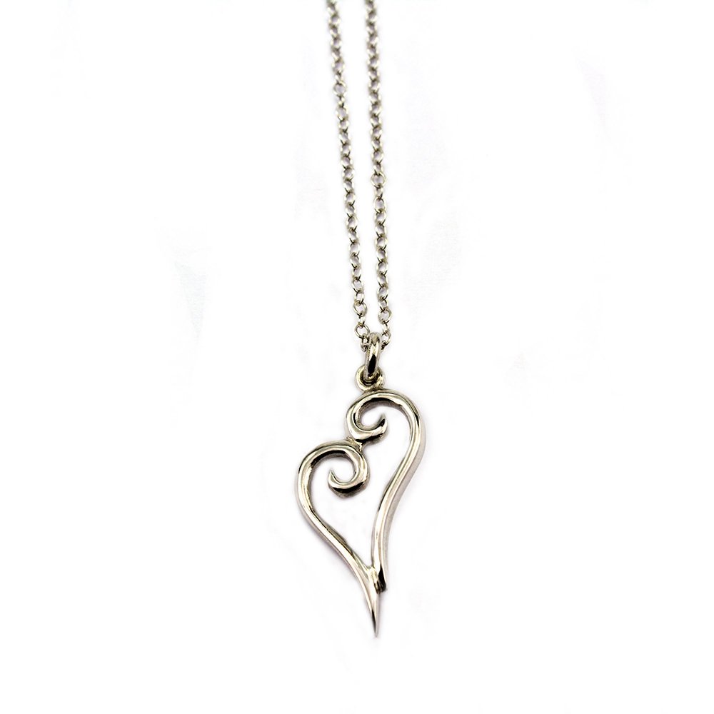 Sterling silver heart necklace