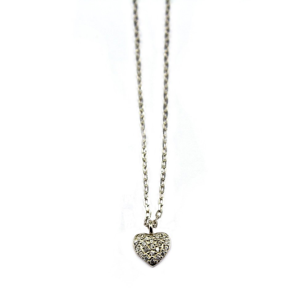 Sterling silver heart necklace