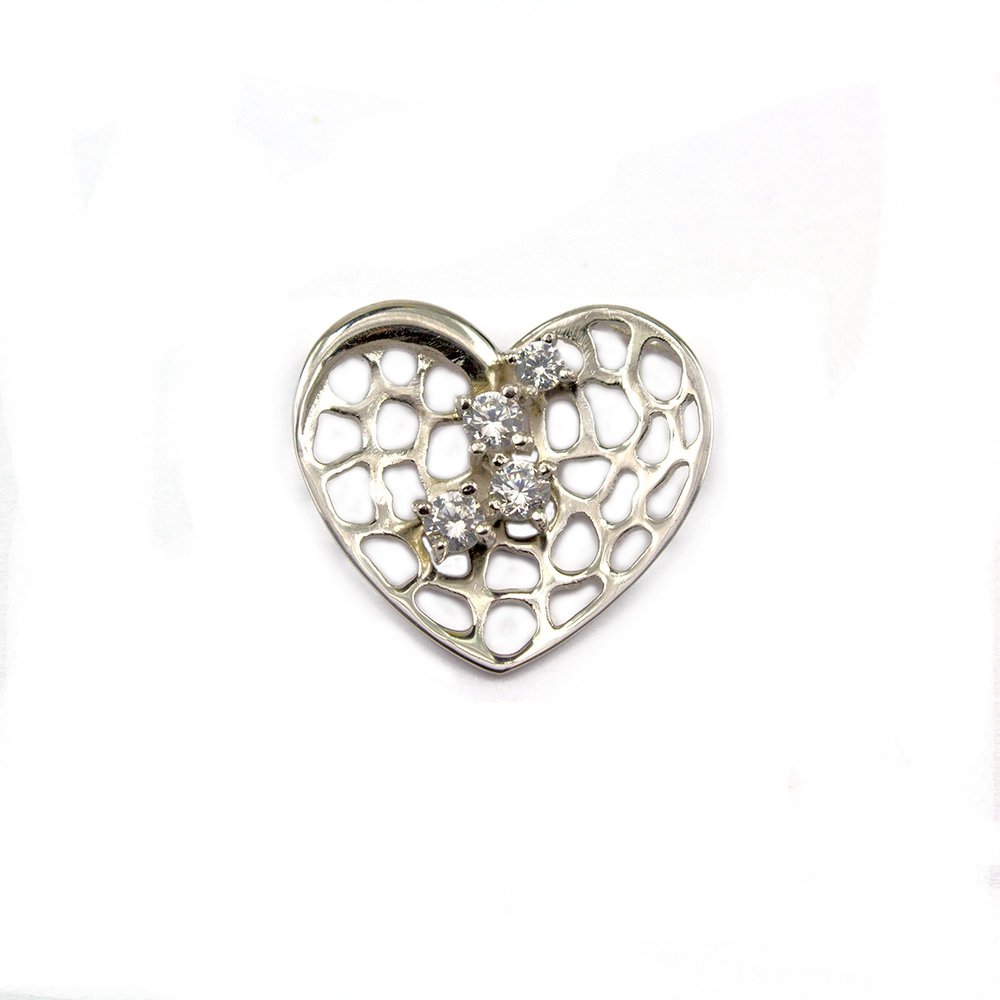 Sterling silver heart pendant