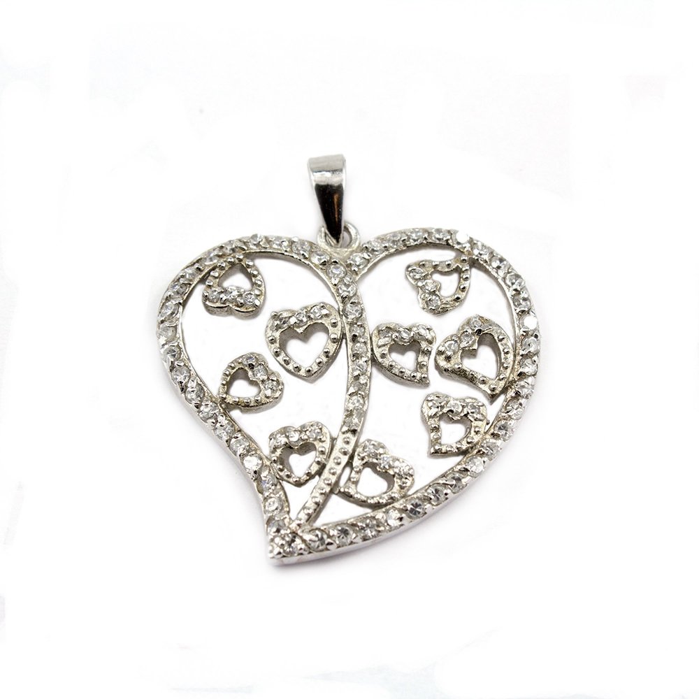 Sterling silver heart pendant