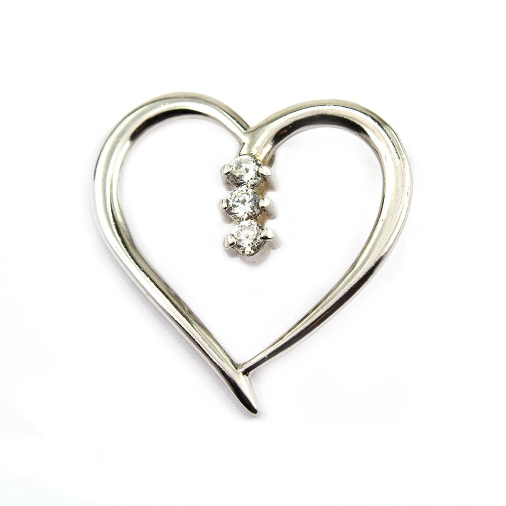 Sterling silver heart pendant