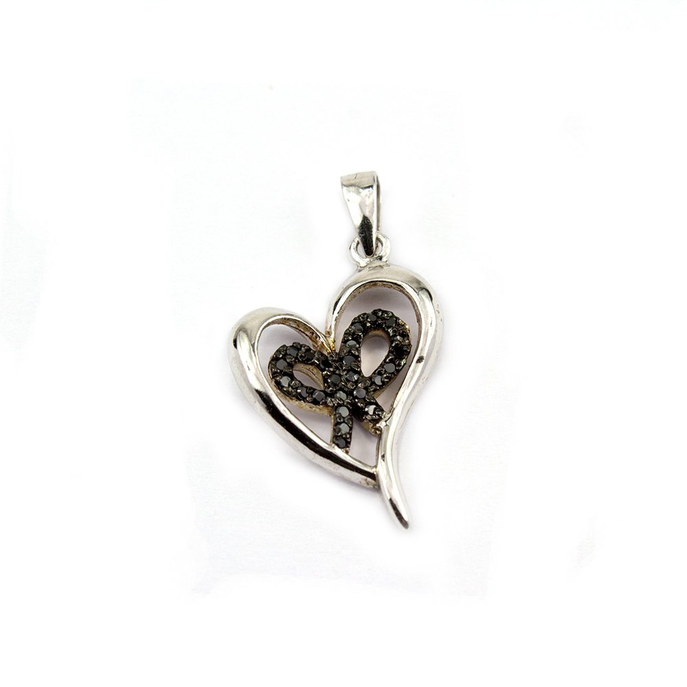 Sterling silver heart pendant