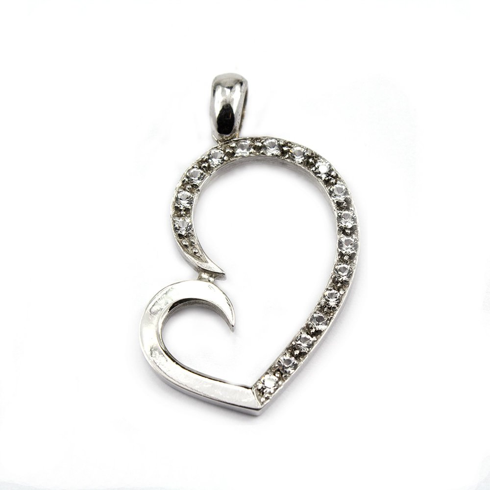 Sterling silver heart pendant