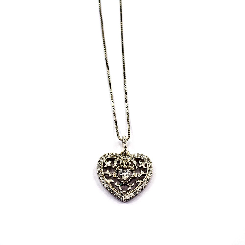 Sterling silver heart pendant