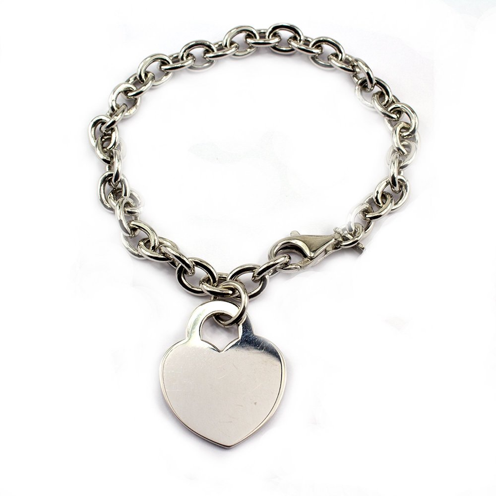 Silver bracelet with heart