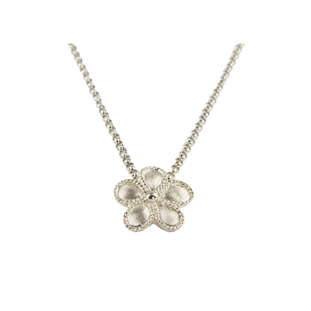 Silver Rose Necklace