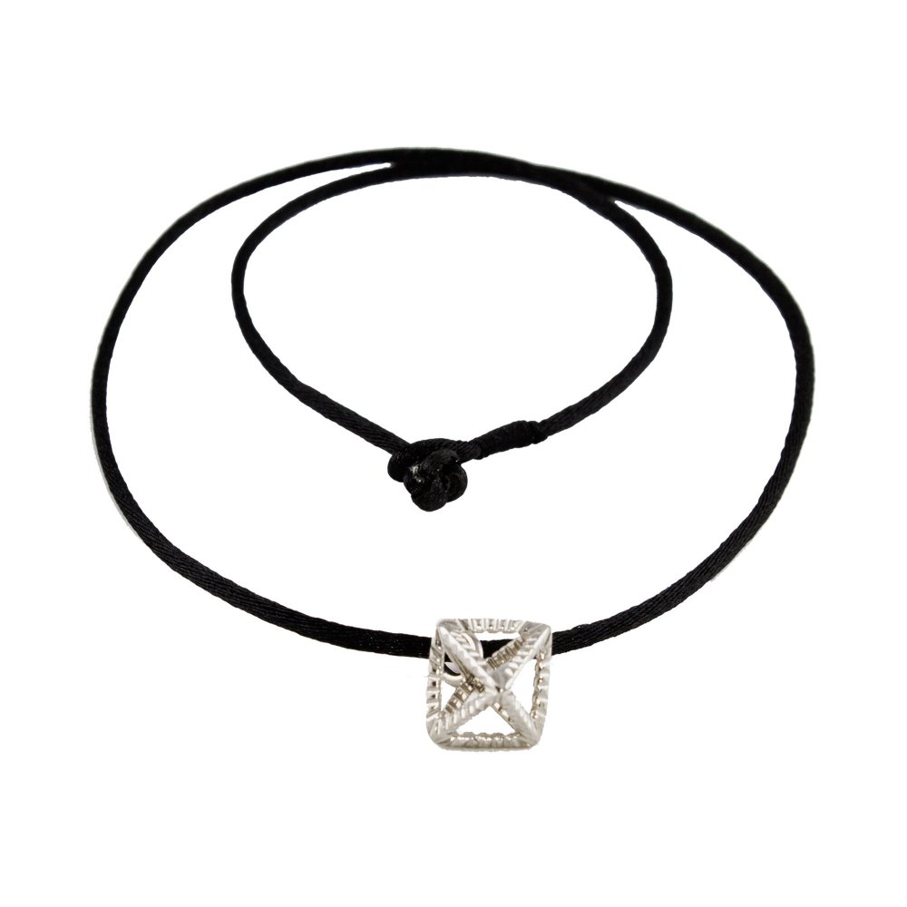 Silver Octahedron Necklace (Air)