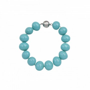 Phantasy Turquoise paste bracelet & stainless steel magnet clasp