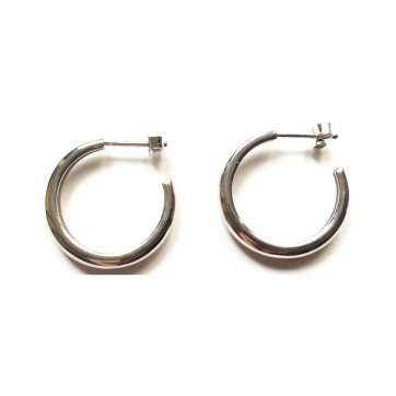 Elite Silver hoop earrings mirror