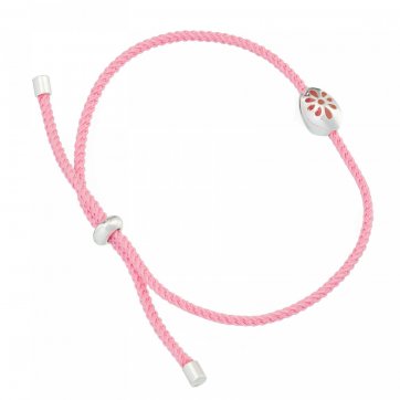 Paschalia Flower bracelet with pink cord