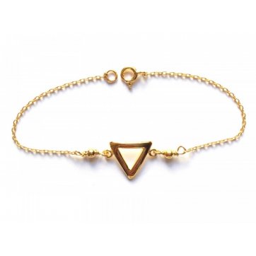 Geometry Silver bracelet with triangle motif