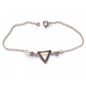 Geometry Silver bracelet with triangle motif