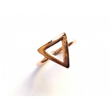 Geometry Silver ring with triangle motif