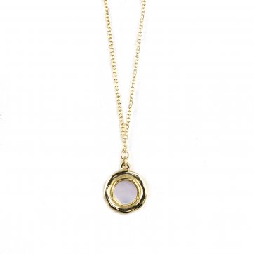 Elixir K9 gold necklace with mother of pearl