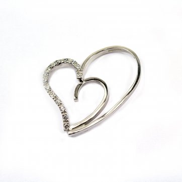 Elixir White gold heart pendant