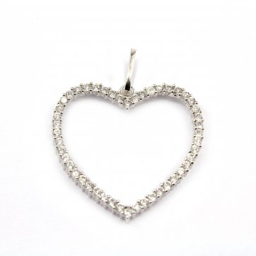 Elixir White gold heart pendant