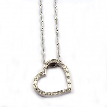 Elixir White gold heart pendant