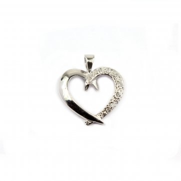 Elixir White gold heart pendant