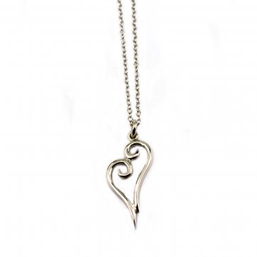 Heart Sterling silver heart necklace