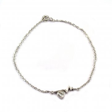 Heart Silver bracelet "heart beat"