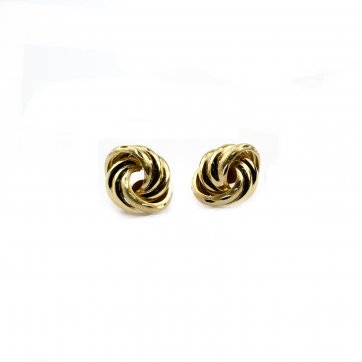 Elixir Yellow gold earrings "Love knots"