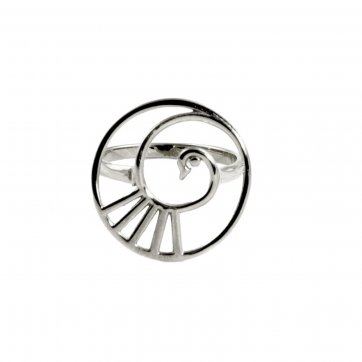 Inspired Ασημένιο δαχτυλίδι με μοτίφ "In Spiral"