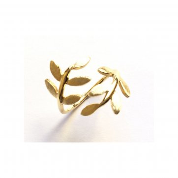 Mythos Silver olive branch ring