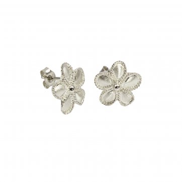 Mythos Silver Rose Earrings